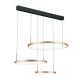 Pendule, Lustre suspendate - Lustra LED suspendata cu 3 inele SPHERE aurie