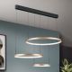 Pendule, Lustre suspendate - Lustra LED suspendata cu 3 inele SPHERE aurie