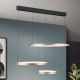 Pendule, Lustre suspendate - Lustra LED suspendata cu 3 inele SPHERE aurie