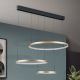 Pendule, Lustre suspendate - Lustra LED suspendata cu 3 inele SPHERE aurie