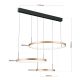Pendule, Lustre suspendate - Lustra LED suspendata cu 3 inele SPHERE aurie