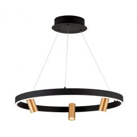Pendule, Lustre suspendate - Lustra LED suspendata cu 3 spoturi BERLIN negru/auriu