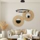Pendule, Lustre suspendate - Lustra LED suspendata cu 3 spoturi BERLIN negru/auriu