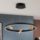 Pendule, Lustre suspendate - Lustra LED suspendata cu 3 spoturi BERLIN negru/auriu
