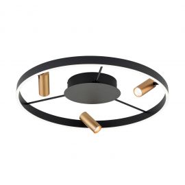 Lustre aplicate - Lustra LED aplicata cu 3 spoturi BERLIN negru/auriu