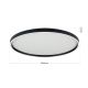 Plafoniere - Plafoniera LED design circular MASCA D-60cm negru