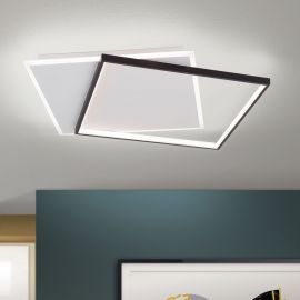Plafoniere - Plafoniera LED design slim EMANUEL negru/alb