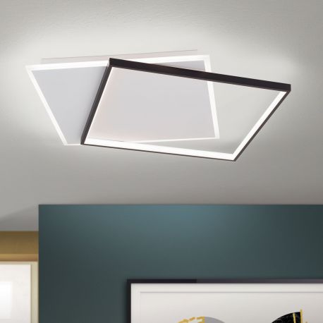 Plafoniere - Plafoniera LED design slim EMANUEL negru/alb