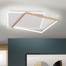 Plafoniere - Plafoniera LED design slim EMANUEL auriu/alb