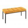 Bancheta tapitata design modern Boutique 80cm, galben mustar