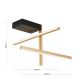Plafoniere - Plafoniera LED moderna stil minimalist STARGATE 27W negru/auriu