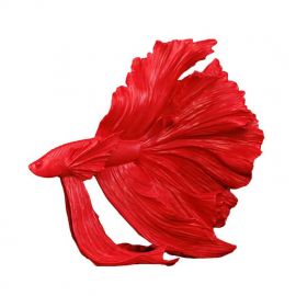 Statuete - Statueta decorativa extravaganta Fisch Crowntail 65cm, rosu