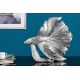 Statuete - Statueta decorativa extravaganta Fisch Crowntail 35cm, argintiu