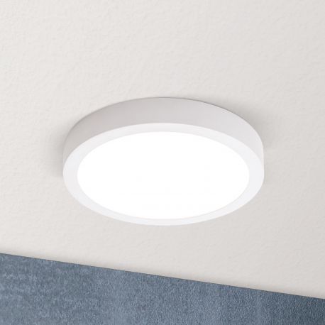 Plafoniere - Mini Plafoniera LED design slim LERO D-18cm alba