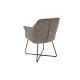 Seturi scaune, HoReCa - Set de 2 scaune elegante cu cotiere confortabile Loft, vintage taupe