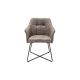 Seturi scaune, HoReCa - Set de 2 scaune elegante cu cotiere confortabile Loft, vintage taupe