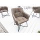 Seturi scaune, HoReCa - Set de 2 scaune elegante cu cotiere confortabile Loft, vintage taupe
