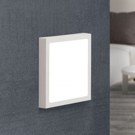 Plafoniere - Mini Plafoniera LED design slim LERO 18x18cm 3000K alba