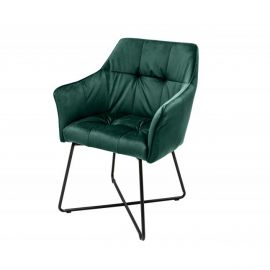 Seturi scaune, HoReCa - Set de 2 scaune elegante cu cotiere confortabile Loft, verde