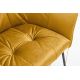 Seturi scaune, HoReCa - Set de 2 scaune elegante cu cotiere confortabile Loft, galben mustar