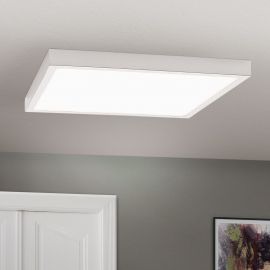 Plafoniere - Plafoniera LED design slim LERO square 30cm 4000K argintie