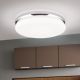 Plafoniera LED design circular JAMES D-32cm crom/opal