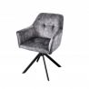 Set de 2 scaune pivotante Loft, gri inchis