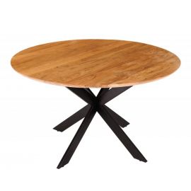 Mese dining - Masa rotunda design industrial Galaxie 130cm, salcam