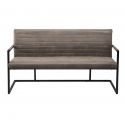 Bancheta design industrial Loft 160cm, vintage taupe