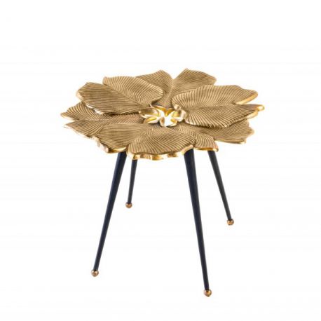 Masute Living - Masuta cu aspect deosebit Ginkgo Leafs 55cm, auriu