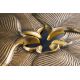 Masute Living - Masuta cu aspect deosebit Ginkgo Leafs 55cm, auriu