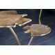 Masute Living - Masuta auxiliara cu aspect deosebit Ginkgo Leafs 56cm, auriu