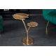 Masute Living - Masuta auxiliara cu aspect deosebit Ginkgo Leafs 56cm, auriu
