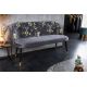 Banchete-Tabureti - Bancheta moderna tapitata cu model floral Boutique gri