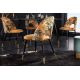 Seturi scaune, HoReCa - Set de 2 scaune moderne tapitate cu model floral Boutique galben