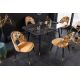 Seturi scaune, HoReCa - Set de 2 scaune moderne tapitate cu model floral Boutique galben