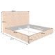 Paturi - Pat dublu tapitat design modern Paris 180x200cm, galben mustar