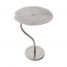 Masuta auxiliara cu aspect deosebit Leaf 40cm, argintiu