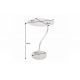 Masute Living - Masuta auxiliara cu aspect deosebit Leaf 40cm, argintiu
