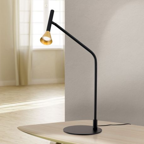 Veioze - Veioza LED stil scandinav minimalist ODEON negru/alama