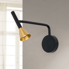 Veioze - Aplica LED stil scandinav minimalist ODEON negru/alama