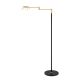Lampadare - Lampadar LED cu brat ajustabil BOSTON negru/alama