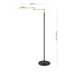 Lampadare - Lampadar LED cu brat ajustabil BOSTON negru/alama