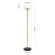 Lampadare - Lampadar/Lampa de podea design elegant SPARTA alama/negru