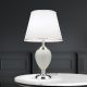 Veioze - Veioza/Lampa de masa design elegant OVUM alb/crom