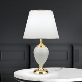 Veioze - Veioza/Lampa de masa design elegant OVUM alb/auriu