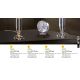 Veioze - Veioza design decorativ cu cristal K9 POKAL crem/auriu