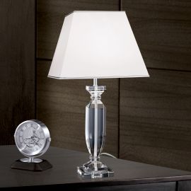 Veioze - Veioza design decorativ cu cristal K9 POKAL alb/crom