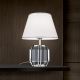 Veioza design lux cu cristal K9 ALEXIS alb/crom