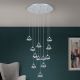 Pendule, Lustre suspendate - Lustra LED suspendata cu cristal K9 design lux MOON 12L